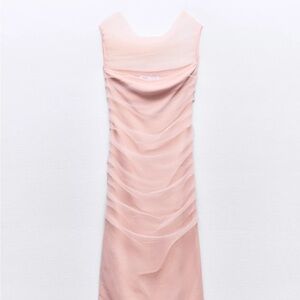 Zara Blush Pink Midi Dress